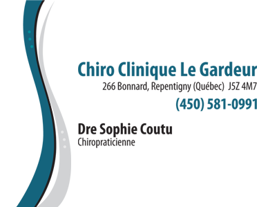 CHIRO Clinique Le Gardeur - Dre Sophie Coutu plus de 27 années d'expériences.